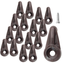 suiwotin 25pcs Mirror Hanging Clips, Glass Retainer Clips, Plastic Mirror Mounting Clips Hanging Hardware for Fixing Window Glass Cabinet Door (Brown)