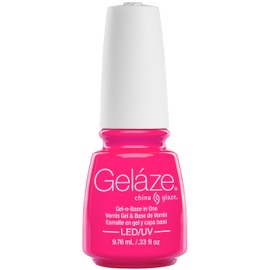 China Glaze Gelaze Pink Voltage – 2-in-1 Base Coat Gel Nail Polish, LED/UV Cured Gel Polish, 0.33 fl oz