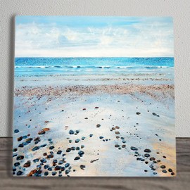 Global Designs Low Tide At East Artwork by Denise Coble Printed Onto Ceramic Picture Tile