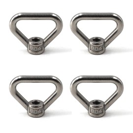 304 Stainless Steel Eye Nut M12 Triangle Ring Shape Lifting Eye Nut Set Threaded Nut Fastener 4PCS