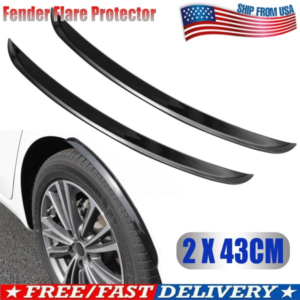 Unbranded 2Pcs Universal Car Wheel Fender Extension Rubber Moulding Flare