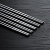 5 Pairs SUS304 Stainless Steel Chopsticks, Reusable Metal Chopsticks,Square Lightweight