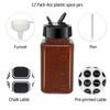 BPFY 24 Pack 4oz Clear Plastic Spice Jars with Black