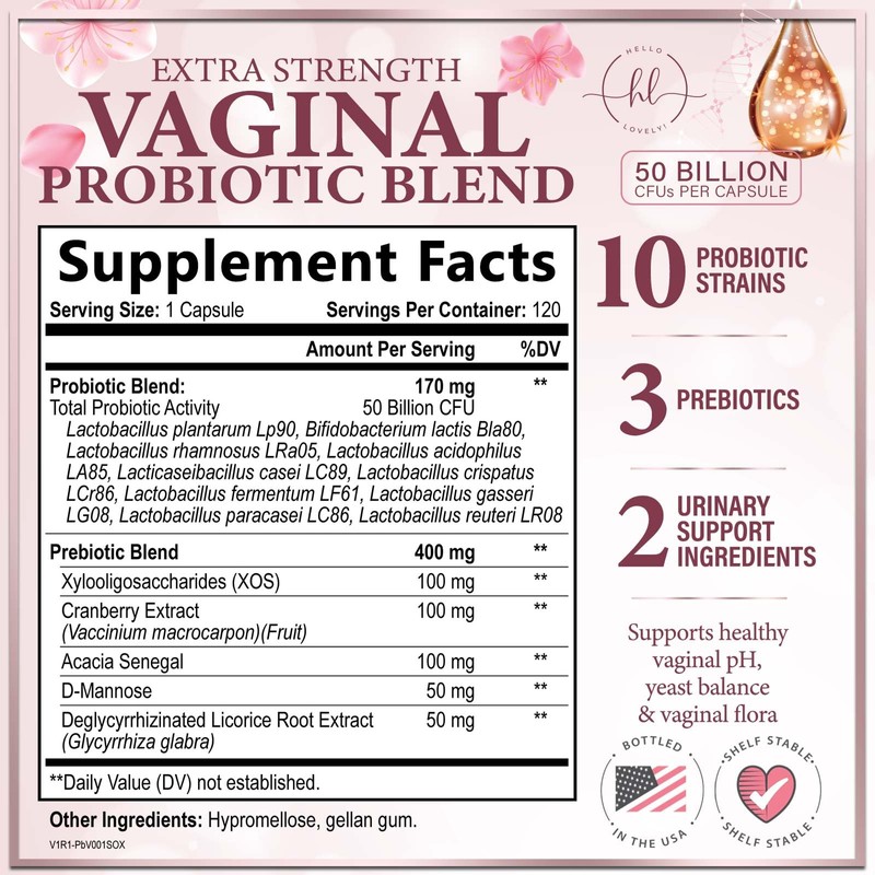 Vaginal Probiotics for Women - Vaginal PH Flora Feminine Health
