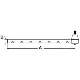 RAParts WN-3129378R1 Tie Rod, Outer Fits International/CaseIH 484 with Swept Back Adjustable Front Axle