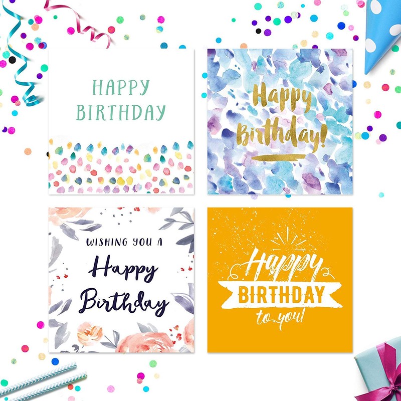 20 Birthday Cards Multipack + Envelopes | Plastic Free Eco