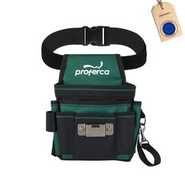 PROFERCA Tool Belt | Robust Fabric 1680D | Tool Bag Belt with Multiple Pockets | Special Belt for Electricians | Craftsman Belt