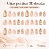 30 Uñas Press on Set de Uñas Postizas Ojo de