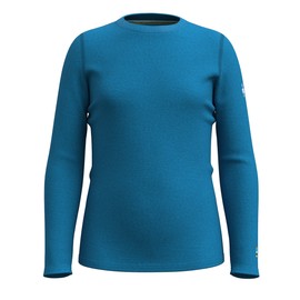 Smartwool Unisex Kid's Standard Classic Thermal Merino Base Layer Crew, Nival Blue Heather