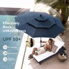 PHI VILLA 10ft Outdoor Patio Umbrellas for Outside, 3 Tier