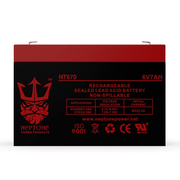 Neptune 6V 7AH Replacement Battery for Gallagher S17 Solar Fence Charger