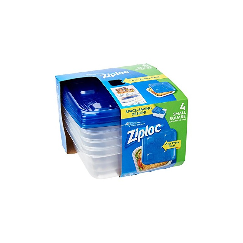 Ziploc 70935 Small Square Container 4 Count