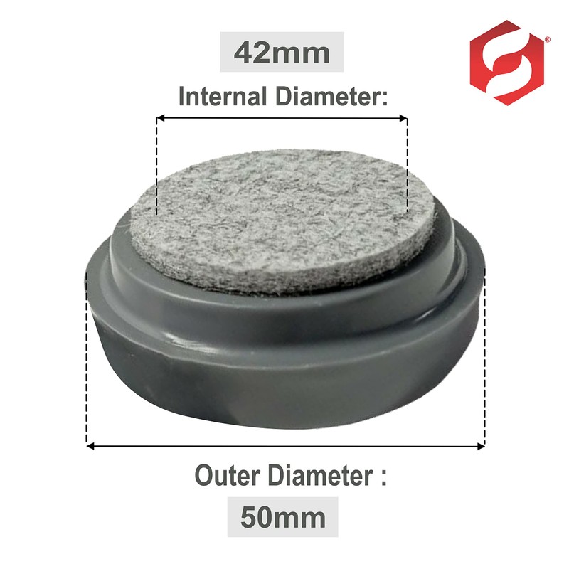 SUL Castor Caster Cup With Felt Pad Non Slip Floor
