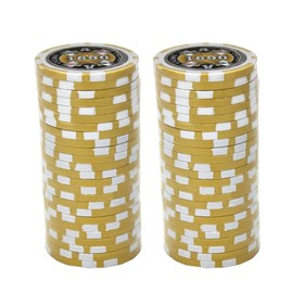 Brybelly Ace Casino Poker Chip Heavyweight 14-Gram Clay Composite – Pack of 50 ($1000 Yellow)