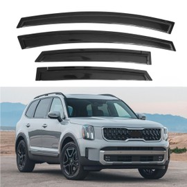 KPY Window Visor Compatible with Kia Telluride 2020-2025, 4PC Rain Guard Side Window Vent Deflectors Tape-On Style, 2020 2021 2022 2023 2024 2025