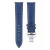 Ewatchparts 22mm Leather Watch Band Strap Deployment Buckle Clasp Compatible