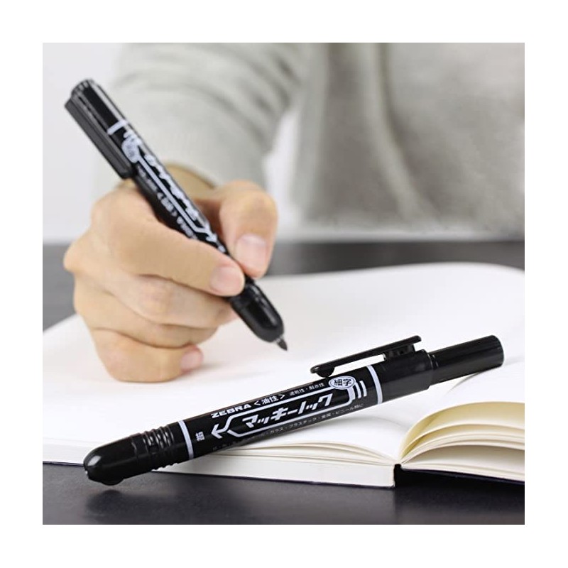 Zebra Permanent Markers, McKnock Fine Point, Red, Pack of 3,