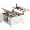 Yaheetech Farmhouse Lift Top Coffee Table with Storage, Square Coffee