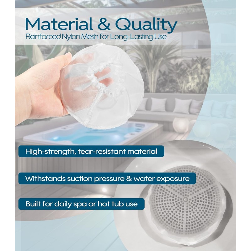 ZEZHIMI 6540-213 Hot Tub Suction Drain Protector Filter – Mesh