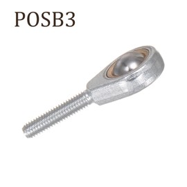 Kozelo 4pcs POSB3 Rod End Joint Bearing - [3/16" Bore, 10-32 UNF Right Hand Thread] Male Rod End with Jam Nuts, 45# Carbon Steel