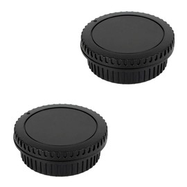 2 Pack Rear Lens Cap and Camera Body Cap Cover Kit for Canon EF EF-S Mount Camera EOS T7 T6 T5 T4i T5i T6i T6s T7i SL1 SL2 SL3 60D 70D 80D 5D Mark II III IV 6D 7D & More