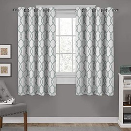 Exclusive Home Curtains Kochi Linen Blend Grommet Top Curtain Panel Pair, 54x63, Seafoam, 2 Count