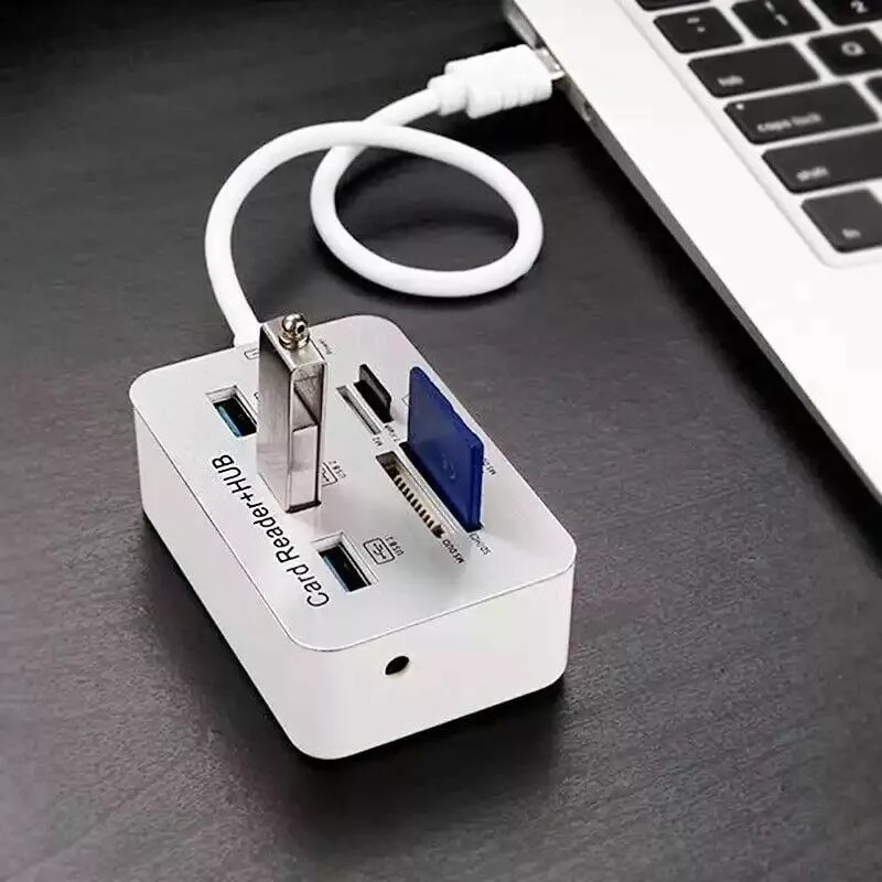 MagicTek Aluminum 3 Port USB 3.0 Hub MS SD M2