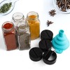 Tebery 30 Pack Glass Spice Jars Square Glass Bottles with
