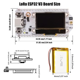 ESP32 LoRa V3 - Placa con batería de 3000 mAh para Meshtastic AWYHP ESP32 LoRa V3 con antena de 915 MHz y SX1262 Chip LoRa V3 dispositivos compatibles con Arduino LoRawan IOT Meshtastic