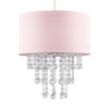 MiniSun Modern Pink Cylinder Ceiling Pendant Light Shade with Clear
