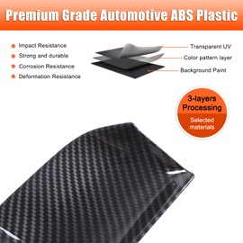 Car Door Pull Handle Bowl Cover Trim for 2024 2025 Hummer EV Pickup/SUV, Exterior Door Panel Handle Bowl Inserts Accessories Scratch Guard Protector Sticker, Kits (Carbon Fibre Black)