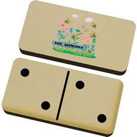 Azeeda 'Bee Welcome Flower Garden' Domino Set & Box (DM00048878)