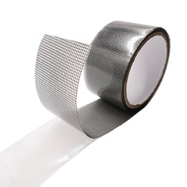 Kit de Reparación de Mosquitera para Pantalla de Ventana, Reparación para Mosquiteros de Ventanas y Mosquiteras, 5 CM x 5 MTS (Gris)