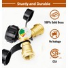 CALPOSE Propane Splitter, Propane Tank Y Splitter Adapter with Gauge,