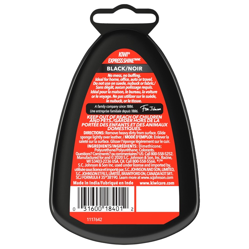 Kiwi Express Shine Sponge Shoe Polish Black 0.23 Oz