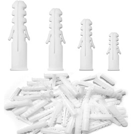 Wall Plugs Assorted Plasterboard,300Pcs Rawl Screw Plugs Plastic Fish Type Extension Raw Plugs Fixings for Masonry Effective Mounting of TV's,Mirrors Screws Fastener Kits 5mm 6mm 8mm 10mm