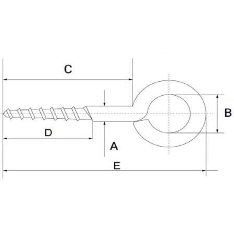 12-Pack 316 Stainless Steel Eye Bolt Eye Hook Heavy Duty