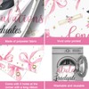 Mocsicka Pink Bow Graduate Backdrop Banner Coquette Graduation Decorations Coquette