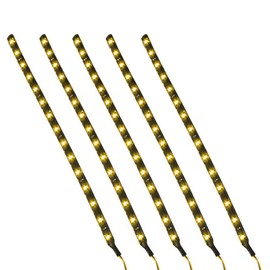 E Support 5Pcs Yellow 12v 15 Led 30cm Car Flexible Waterproof Underbody Light Strip Pack of 8