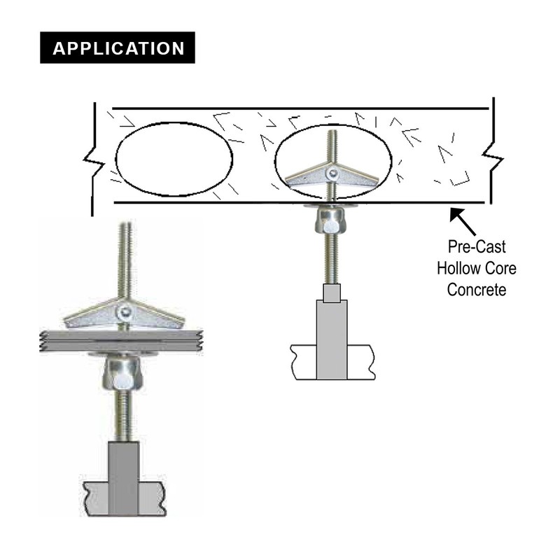 Everflow 8064925-25 SST 30 3/8" Vertically Threaded Rod Anchor Designed