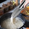 HINMAY Small Stainless Steel Serving Tongs 7-Inch Mini Food Tongs,