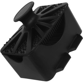 Cepillo Corporal de Silicona Negro con Jabonera y Drenaje para Ducha