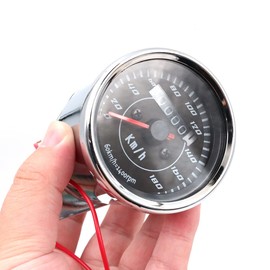 Tiardey Universal MPH Speedometer Odometer 0-180 MPH for Car Motorcycle Tractor Unit with Backlight 68 mm - Silver