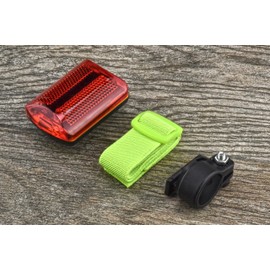 SE 5-LED Red Safety Flasher with Bicycle Attachment and Arm Strap - FL26RY25