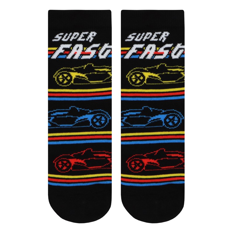 Hot Wheels Socks, socks for children, multipack socks, black