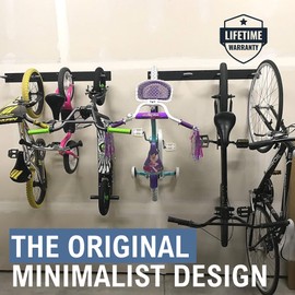 StoreYourBoard BLAT 8 Bike Wall Storage Rack, Holds 2-8 Bicycles, Garage Wall Mount Bike Hooks, Heavy Duty Solid Steel (8 Bikes)