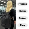 RainFlowwer Waterproof Drawstring Gym Bag with Shoe Compartment – Large