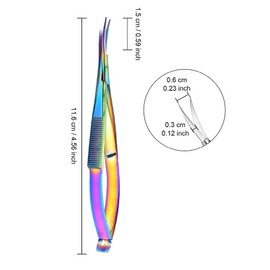 Curved Stainless Steel Squeeze Scissors Grooming Scissors Eyebrow Trimming Scissors Embroidery Spring Embroidery Scissors Thread Snips Curved Tip Scissors Craft (Multicolor)