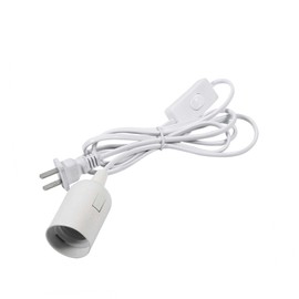 Garosa Colgante de Luz Socket Holder Con Extensión Colgante Linterna Cable Cable e27 Base Lámpara Candelabros Interruptor de Encendido/Apagado Para Restaurante Cocina Dormitorio(Blanco)