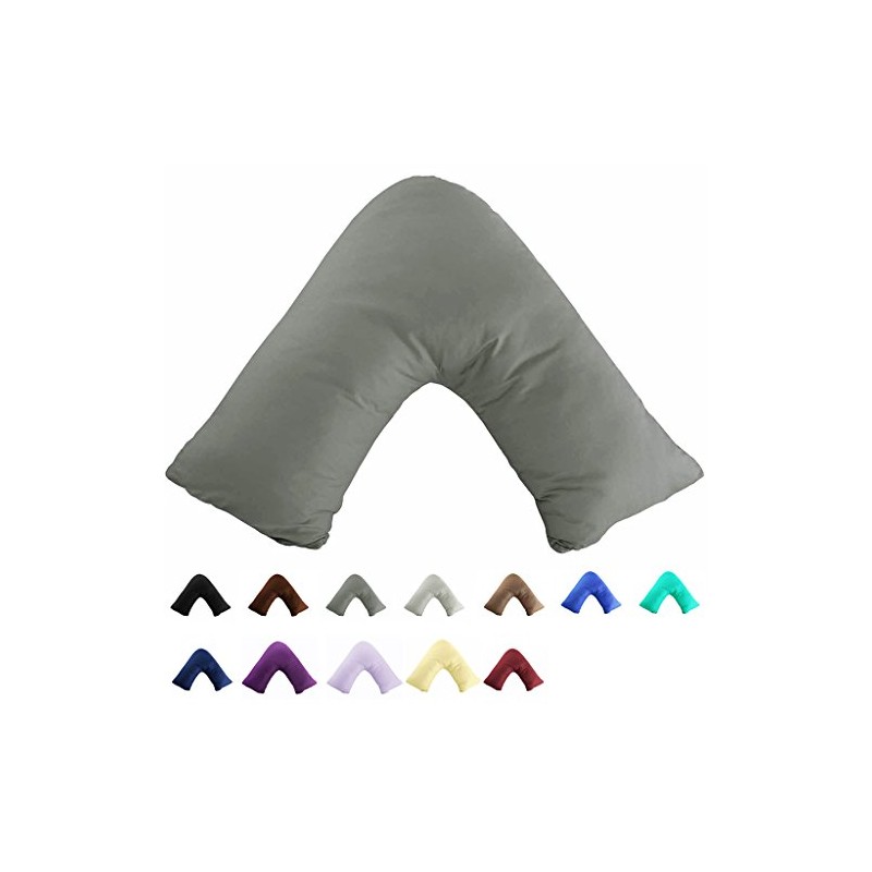 Gyulin 100% Cotton 300TC Soild Envelope Style V Shaped/Tri/Boomerang Standard
